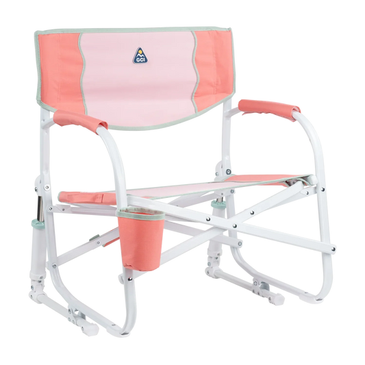 Premium All-Weather Grab & Go Rocker - Rocker Chair for Camping & Lawns - Coral