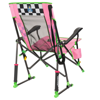 Heavy Duty NASCAR RoadTrip Rocker - Pink - Camp Rocker Chair for Fishing & Beach Trips Detail