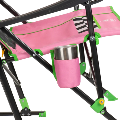 Heavy Duty NASCAR RoadTrip Rocker - Pink - Camp Rocker Chair for Fishing & Beach Trips Detail