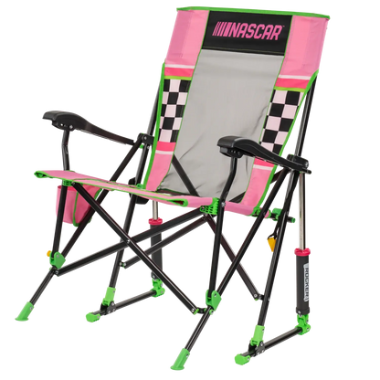 Heavy Duty NASCAR RoadTrip Rocker - Pink - Camp Rocker Chair for Fishing & Beach Trips Detail