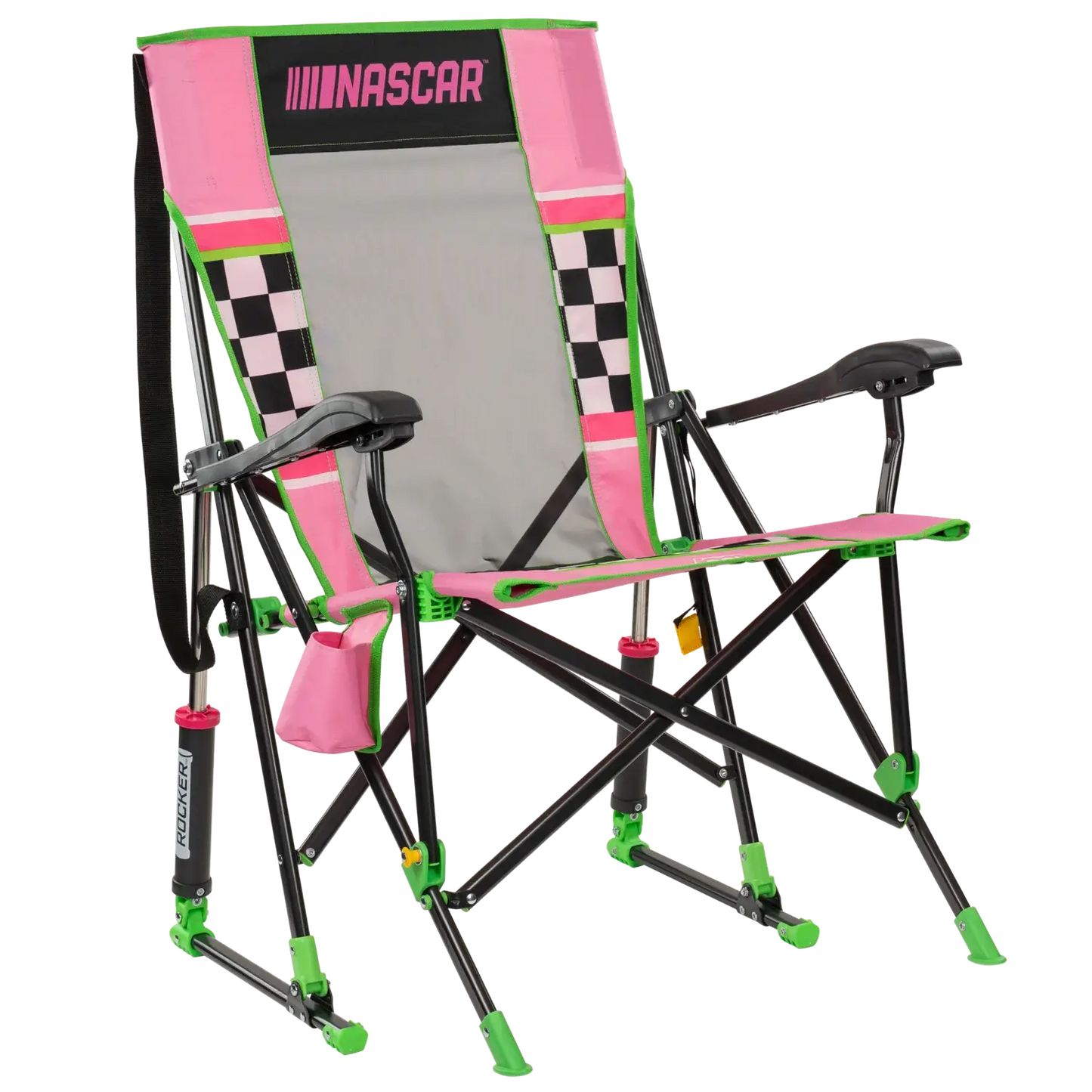 Heavy Duty NASCAR RoadTrip Rocker - Pink - Camp Rocker Chair for Fishing & Beach Trips - Default Title