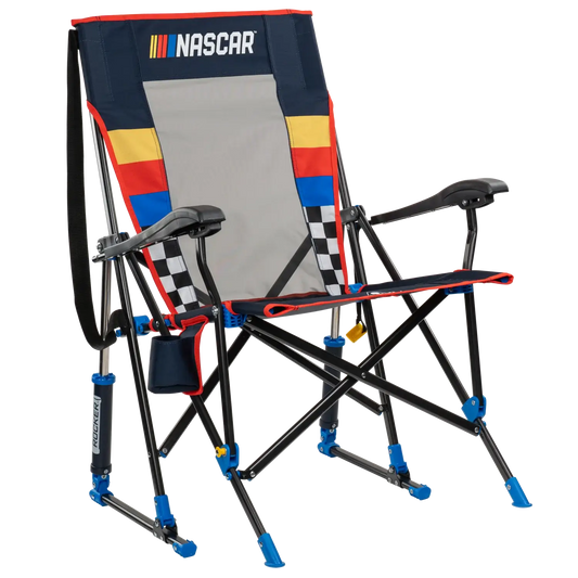 Ergonomic Portable NASCAR RoadTrip Rocker - Blue - Outdoor Rocking Chairs with Dynamic Comfort Edge - Default Title