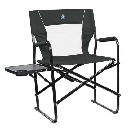 Ultra-Comfortable Slim-Fold Director's Chair XL - Outdoor Rocking Chairs with Dynamic Comfort Edge - Dark Charcoal
