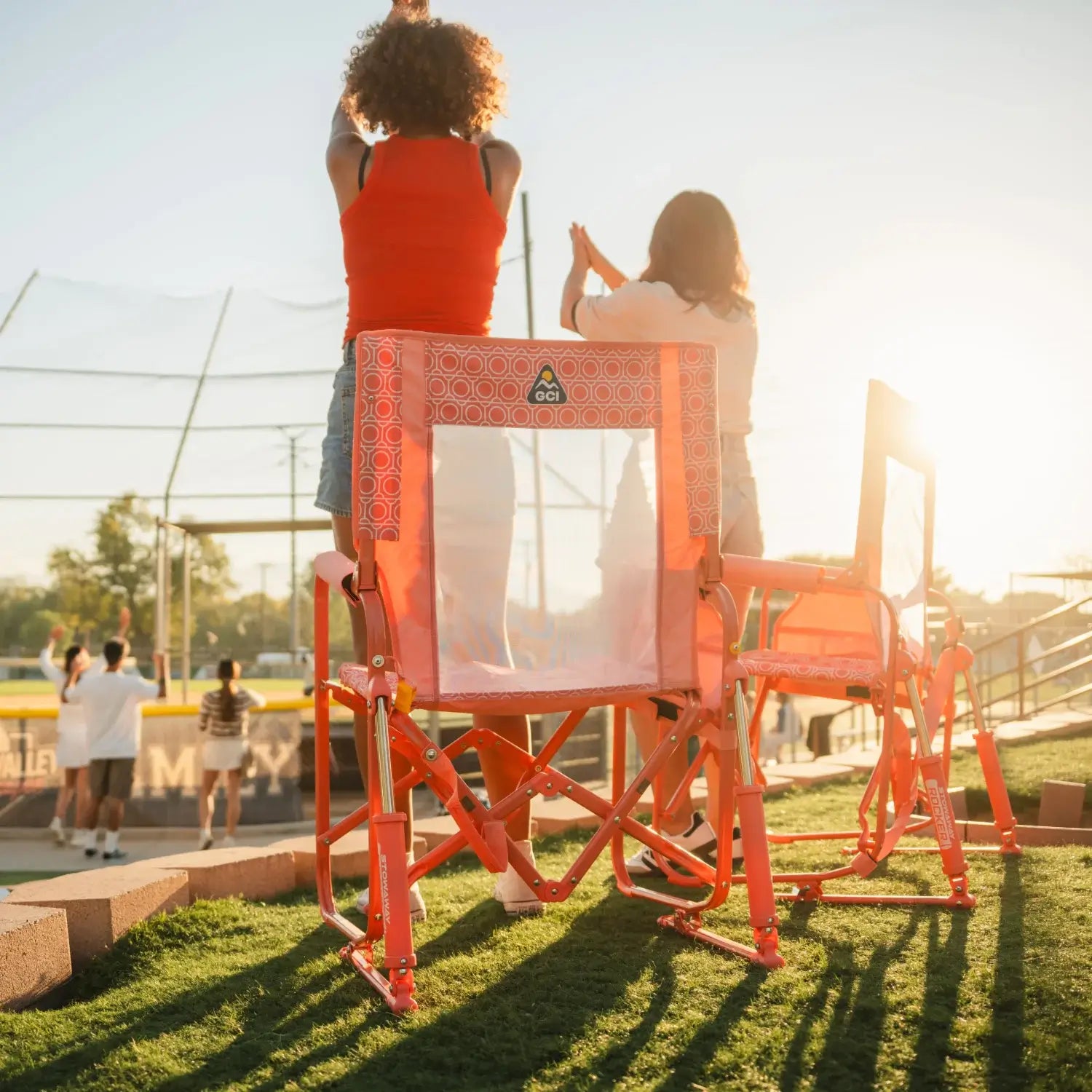 Premium All-Weather Stowaway Rocker - Folding Rocking Chair - Perfect for Tailgating Detail