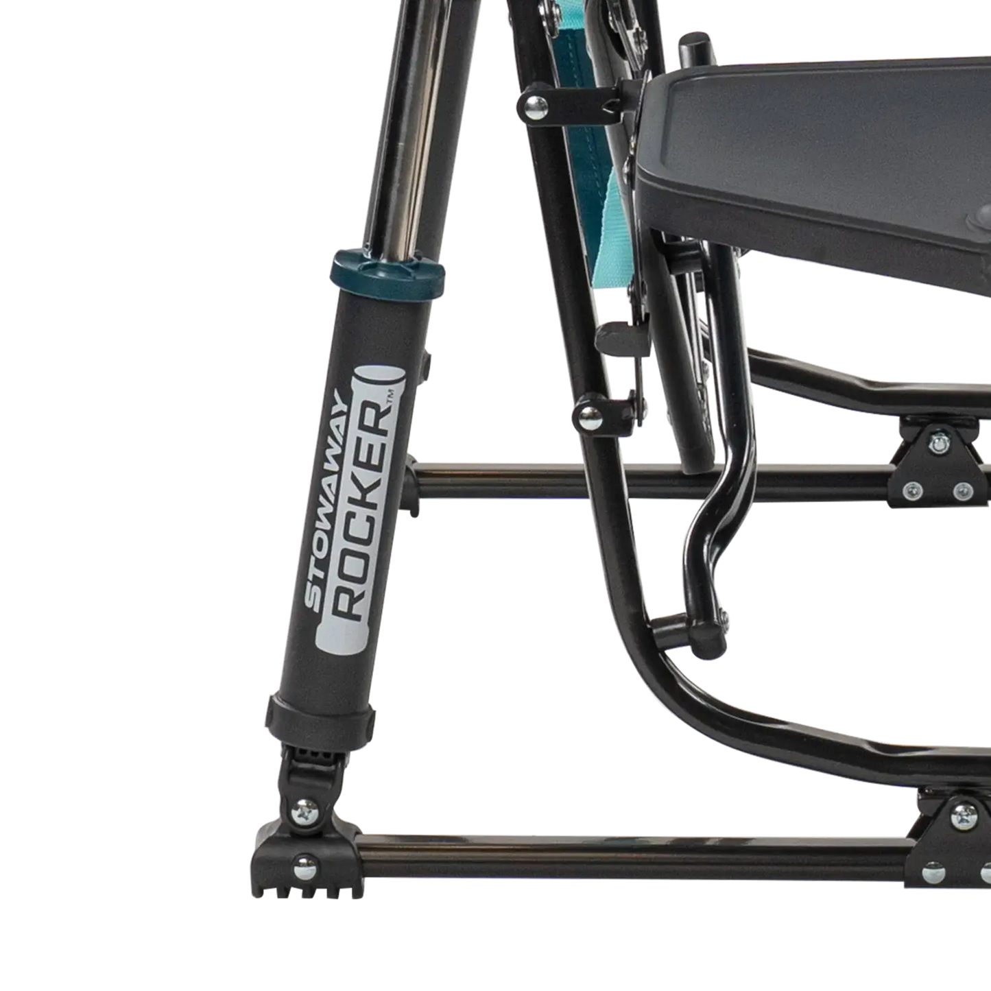 Ultra-Comfortable Stowaway Rocker with Side Table - Camp Rocker Chair for Fishing & Beach Trips Detail