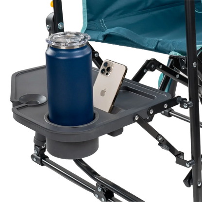 Ultra-Comfortable Stowaway Rocker with Side Table - Camp Rocker Chair for Fishing & Beach Trips Detail