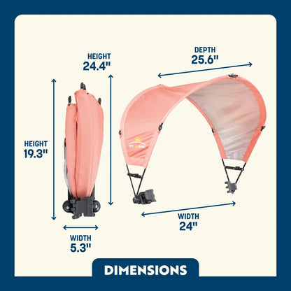 Heavy Duty SunShade Accessory - Coral - SunShade Canopy for Beach & Camping Detail