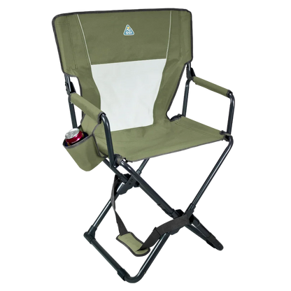 Ultra-Comfortable Xpress Director's Chair - Camp Rocker Chair for Fishing & Beach Trips - Loden Green